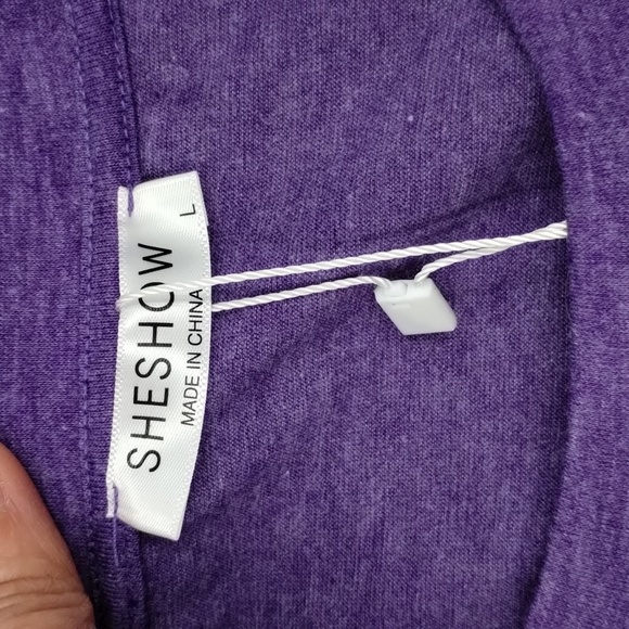 SHESHOW Queen Elizabeth II heather purple graphic tee size large short sleeve - Picture 7 of 12